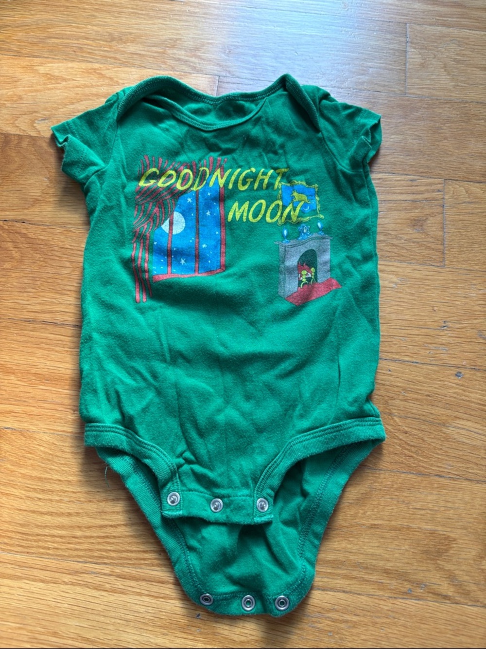 Out of Print Green 'Goodnight Moon' Baby One-Piece Bodysuit